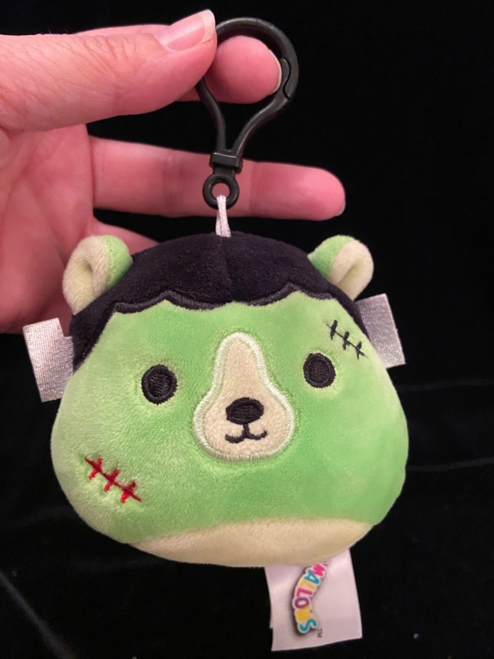 💛 Len Frankenstein Bear Clip on Squishmallow 3.5" Kellytoy